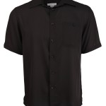 Marquis Black Regular Collar Short Sleeve Shirt-0