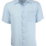 Marquis Blue Regular Collar Short Sleeve Shirt-0