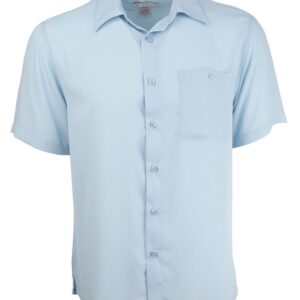 Marquis Blue Regular Collar Short Sleeve Shirt-0