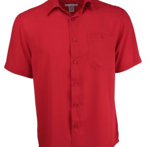 Marquis Red Regular Collar Short Sleeve Shirt-0