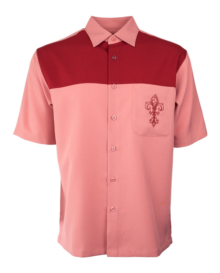 Marquis Dusty Rose Regular Collar Short Sleeve Shirt-0 Marquis Dusty Rose Regular Collar Short Sleeve Shirt-0