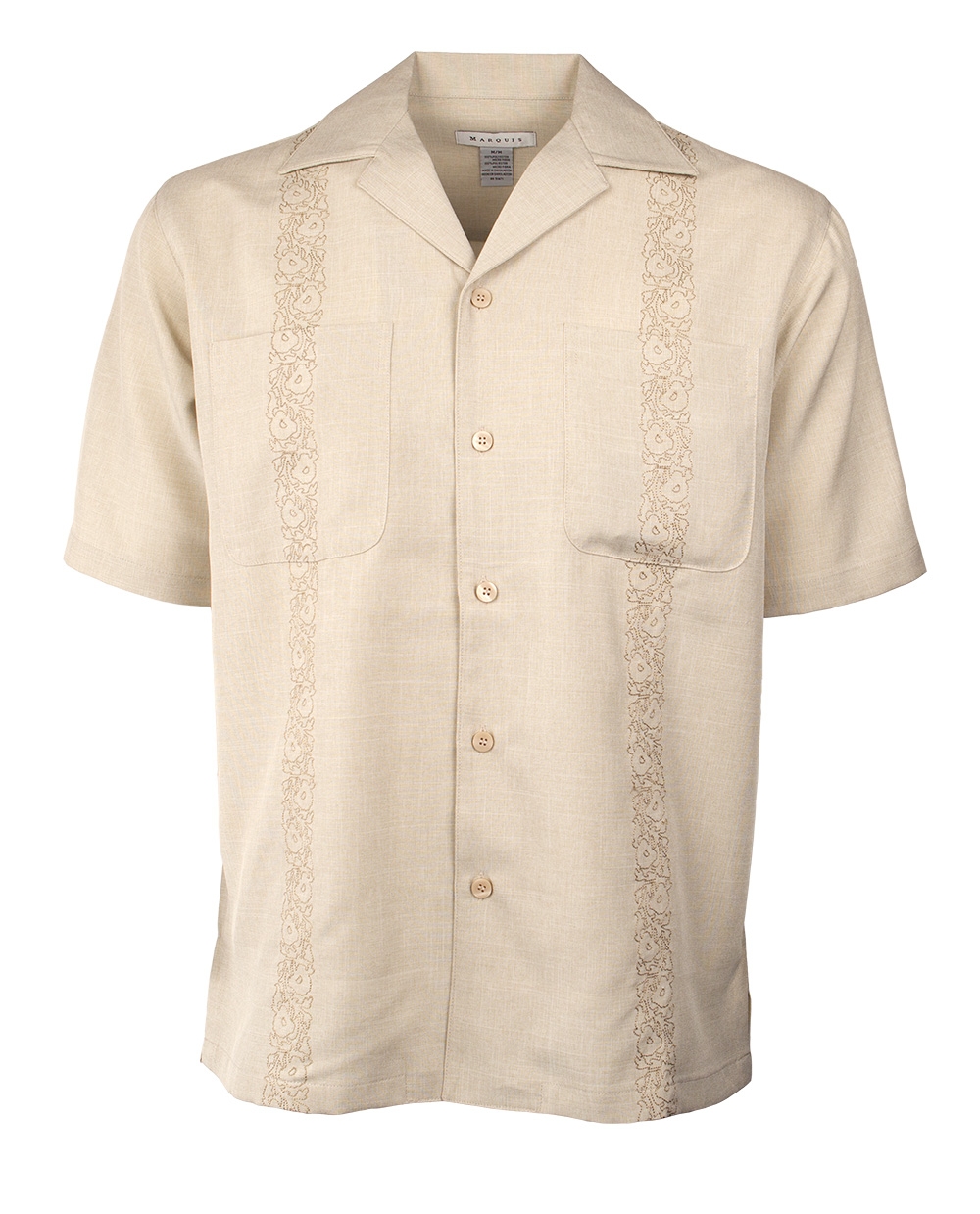 Marquis Sand Pajama Collar Short Sleeve Shirt-0 Marquis Sand Pajama Collar Short Sleeve Shirt-0