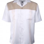 Marquis White Pajama Collar Short Sleeve Shirt-0