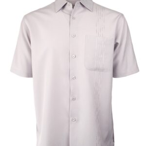 Marquis Silver Regular Collar Short Sleeve Shirt-0