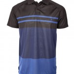 Marquis Black Short Sleeve Synthetic Striped Polo-0