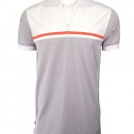 Marquis Grey Short Sleeve Synthetic Striped Polo-0