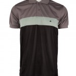 Marquis Black Short Sleeve Synthetic Striped Polo-0