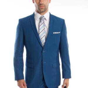 French Blue Ultra Slim Fit Two Button Suit-11213