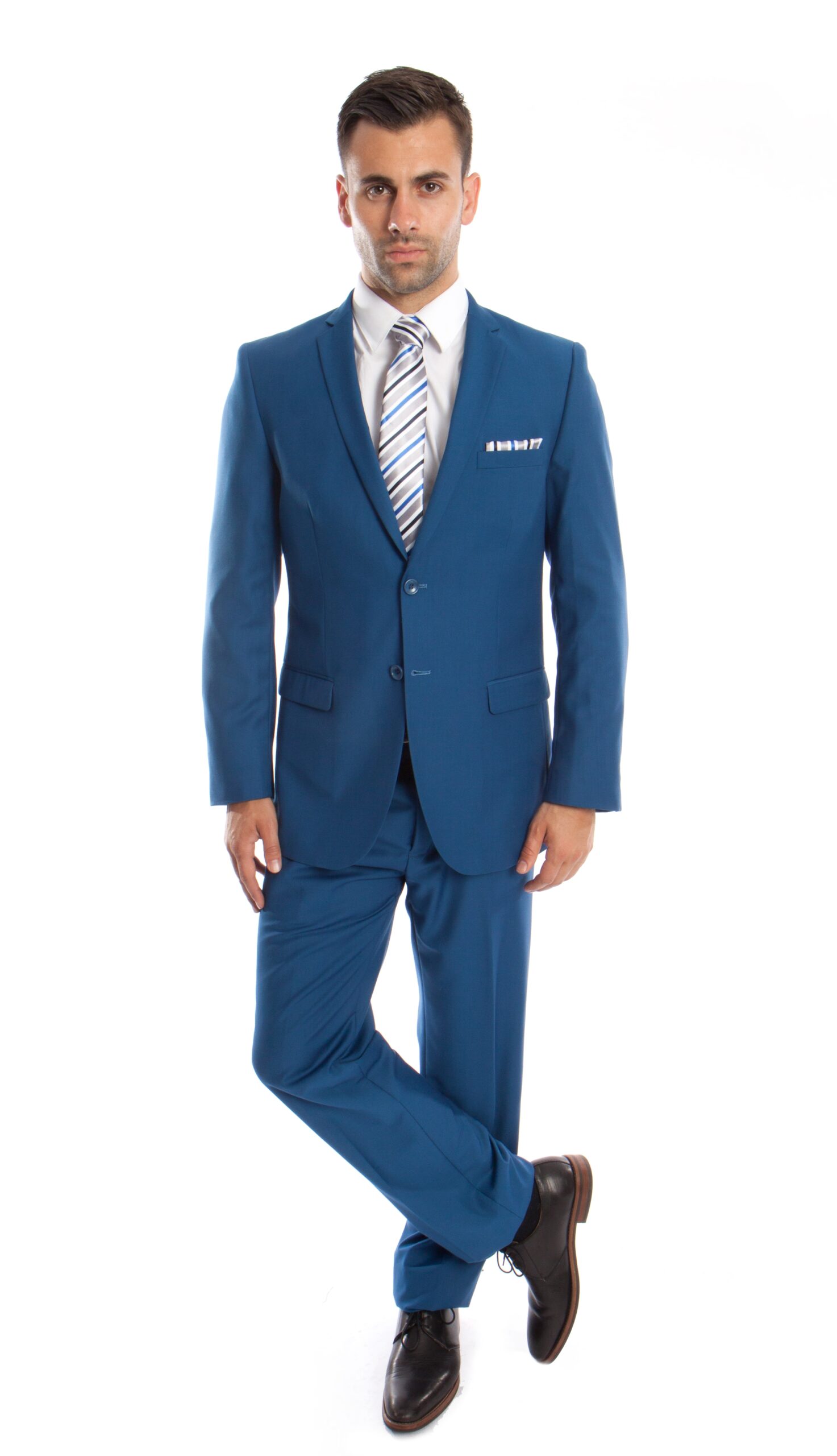French Blue Ultra Slim Fit Two Button Suit-0 French Blue Ultra Slim Fit Two Button Suit-0