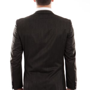 Black Slim Fit Two Button Suit-11245