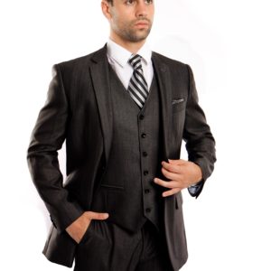 Navy Tailored Fit Two Button Suit-0
