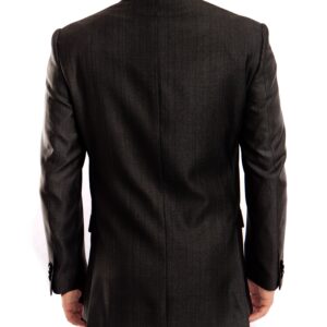 Black Tailored Fit Two Button 3-Piece Suit-11226