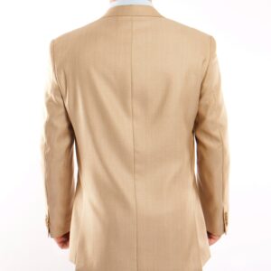 Wheat Tailored Fit Two Button 3-Piece Suit-11234