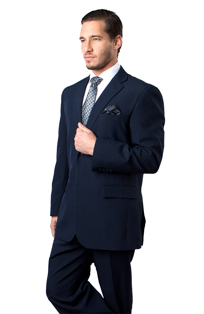 Navy Tailored Fit Two Button Suit Navy Tailored Fit Two Button Suit
