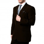 Brown Tailored Fit Two Button Suit