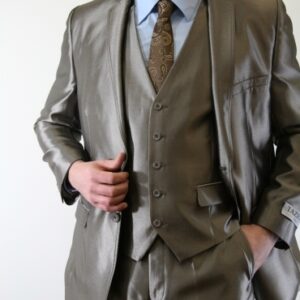 Dark Taupe Ultra Slim Fit Two Button 3-Piece Suit