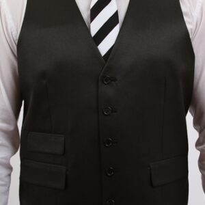 Black Ultra Slim Fit Two Button 3-Piece Suit Vest