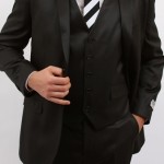 Black Ultra Slim Fit Two Button 3-Piece Suit
