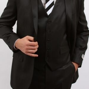 Black Ultra Slim Fit Two Button 3-Piece Suit