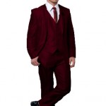 Burgundy Ultra Slim Fit Two Button 3-Piece Suit
