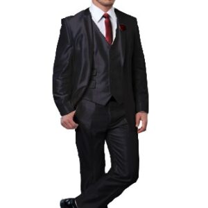 Dark Grey Ultra Slim Fit Two Button 3-Piece Suit