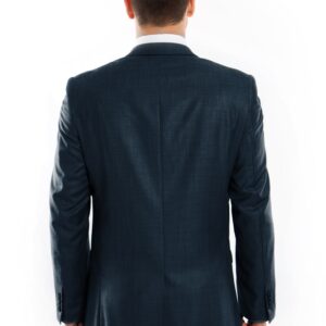 Mid Navy Shark Skin Two Button Ultra Slim Fit Suit-11676