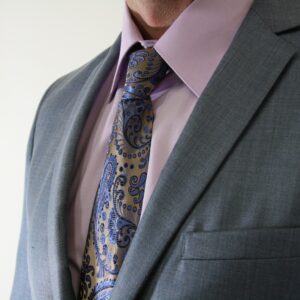 Smoke Blue Shark Skin Two Button Ultra Slim Fit Suit-11679