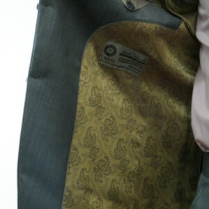 Smoke Blue Shark Skin Two Button Ultra Slim Fit Suit-11680