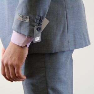 Smoke Blue Shark Skin Two Button Ultra Slim Fit Suit-11681