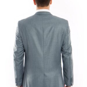 Smoke Blue Shark Skin Two Button Ultra Slim Fit Suit-11682