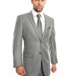 Shark Gray Shark Skin Two Button Ultra Slim Fit Suit