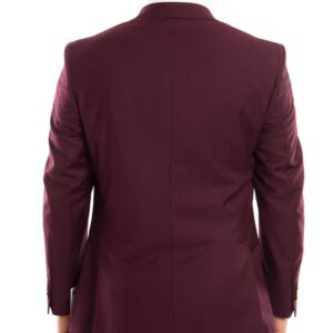 Burgundy Slim Fit 1 Button Suit-11673