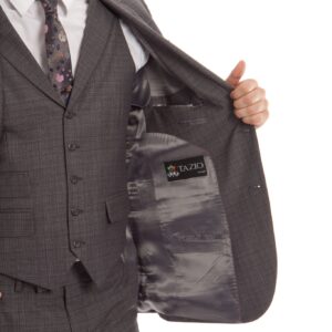 Gray Two Button Modern Fit 3-Piece Suit