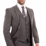 Gray Two Button Modern Fit 3-Piece Suit