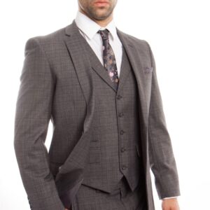 Gray Two Button Modern Fit 3-Piece Suit