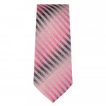 Marquis Slim Width Stripe Patterned Pink Tie