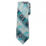 Classic Width Blue Patterned Tie