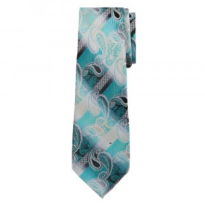 Classic Width Blue Patterned Tie