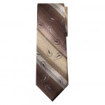 Classic Width Brown Patterned Tie
