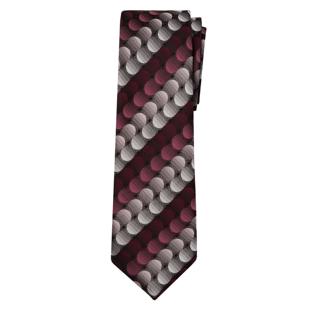 Marquis Classic Width Purple and Gray Diagonal Circle Pattern Tie