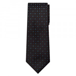 Classic Width Black Patterned Tie