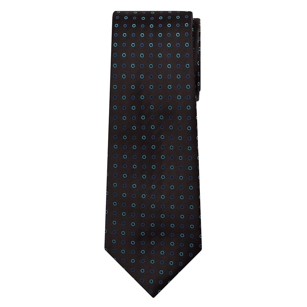Classic Width Black Patterned Tie