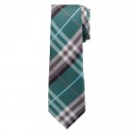 Marquis Classic Width Green Diagonal Checkered Pattern Tie