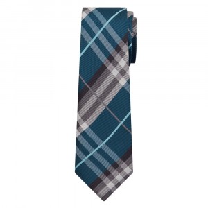 Marquis Classic Width Turquoise Checkered Pattern Tie