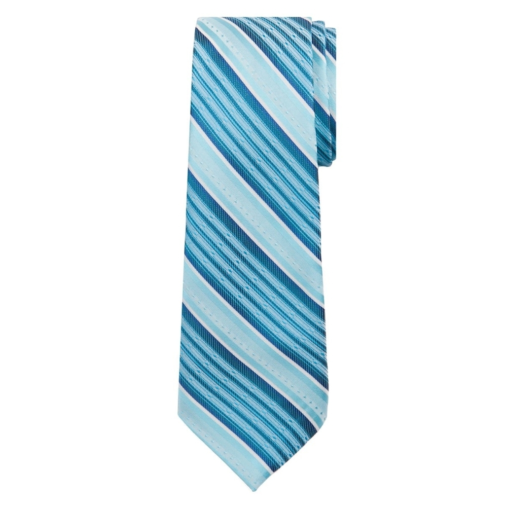Marquis Classic Width Turquoise Diagonal Striped Tie