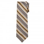 Marquis Classic Width Yellow and Tan Diagonal Striped Tie