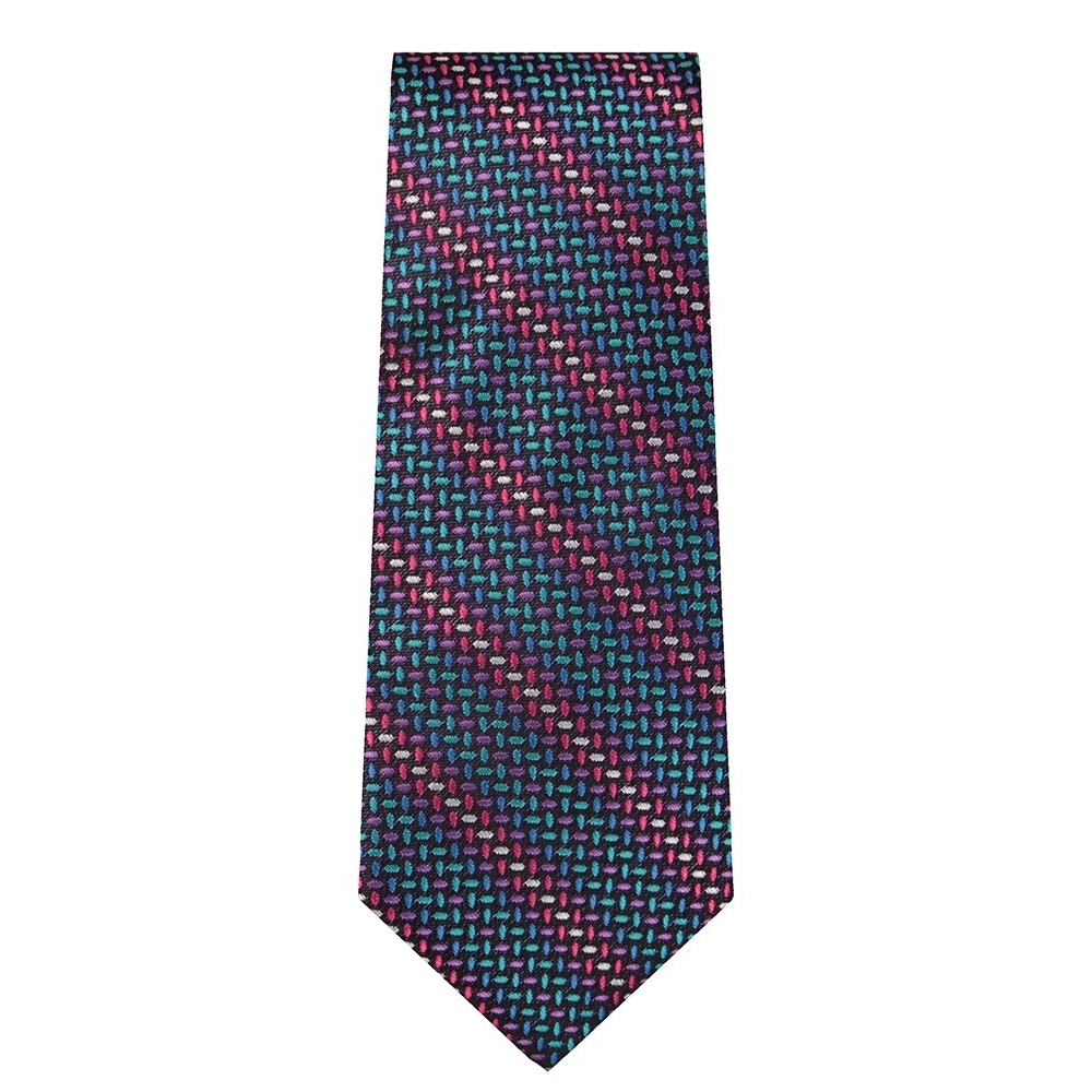 Marquis Classic Width Blue Purple and Red Diagonal Patterned Tie