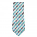 Marquis Classic Width Green Blue and Gray Patterned Tie