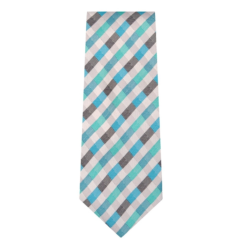 Marquis Classic Width Green Blue and Gray Patterned Tie