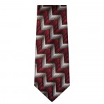 Marquis Classic Width Red and Gray Step Pattern Tie